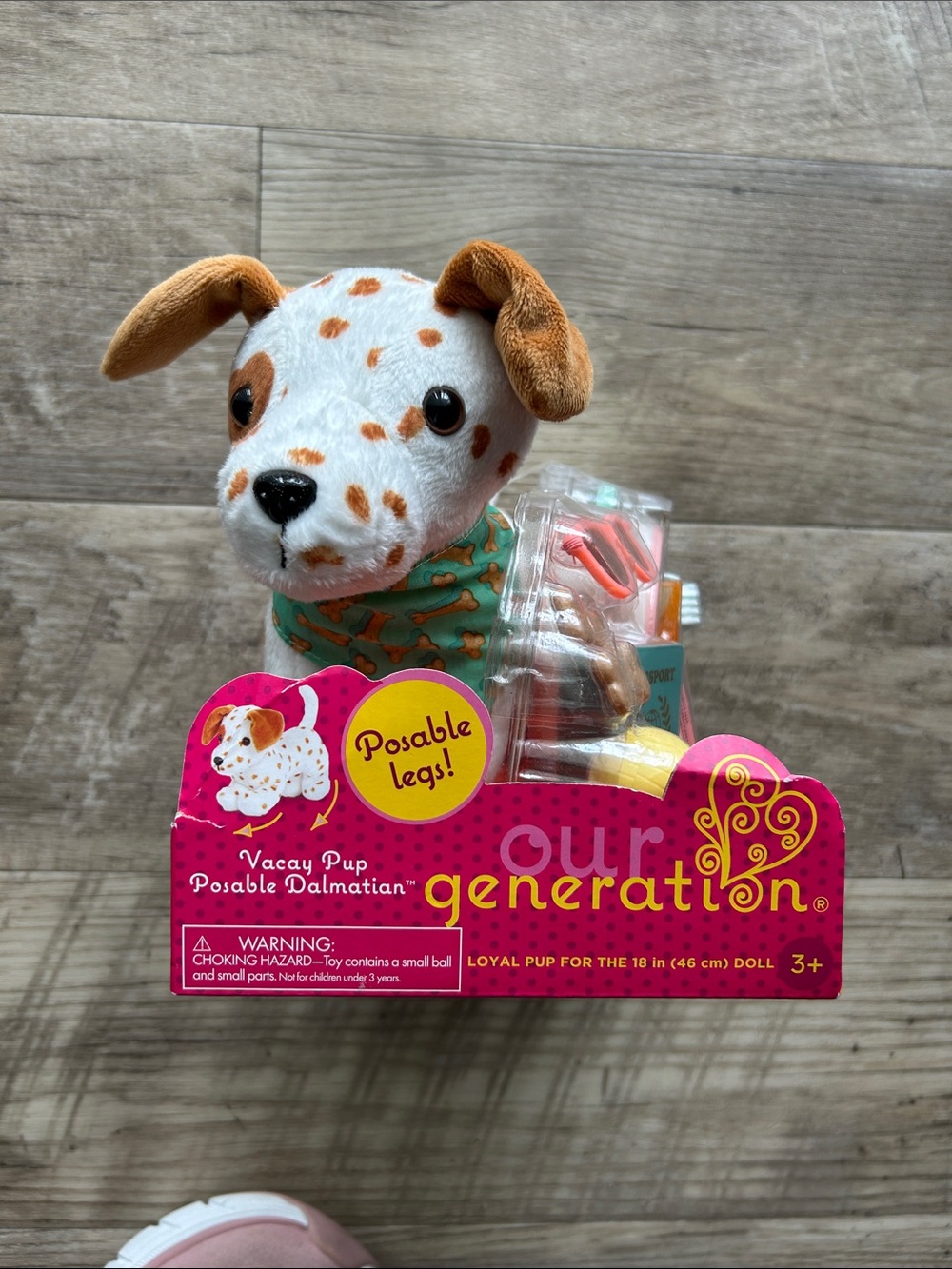 Our Generation Vacay Pup Posable Dalmatian NEW $30
